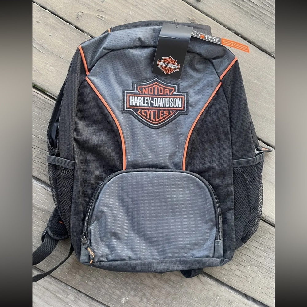 Harley-Davidson AR Core Kids Head2Toe Logo Patch Backpack - Black 🎸
